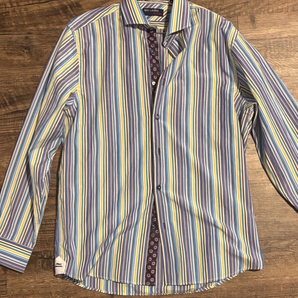 Vibrant Striped Button-Down Shirt